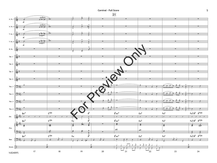 Carnival Jazz Ensemble scores gallery preview page 6