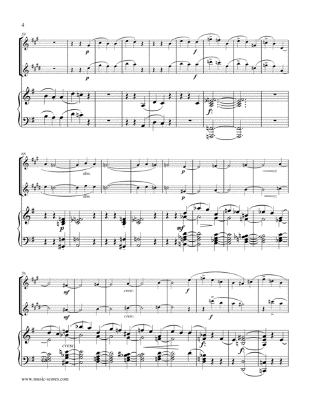Gade - Allegro Molto- 2nd movement from Piano Trio - Soprano Sax, Baritone Sax and Piano. image number null