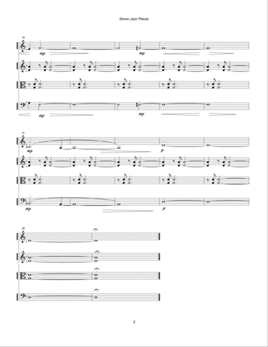 Seven Jazz Pieces (1990-91) for string quartet String Quartet scores gallery preview page 4