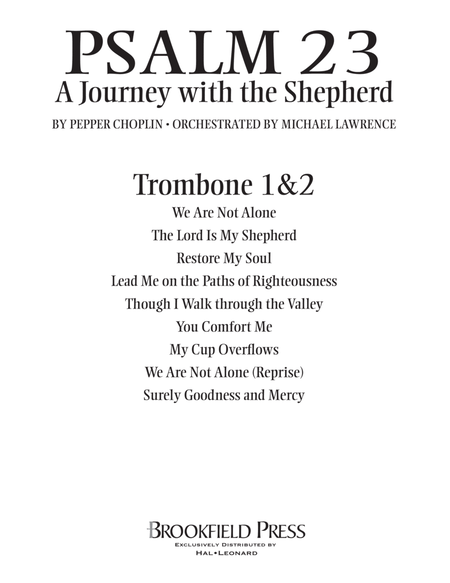 Psalm 23 - A Journey With The Shepherd - Trombone 1 & 2