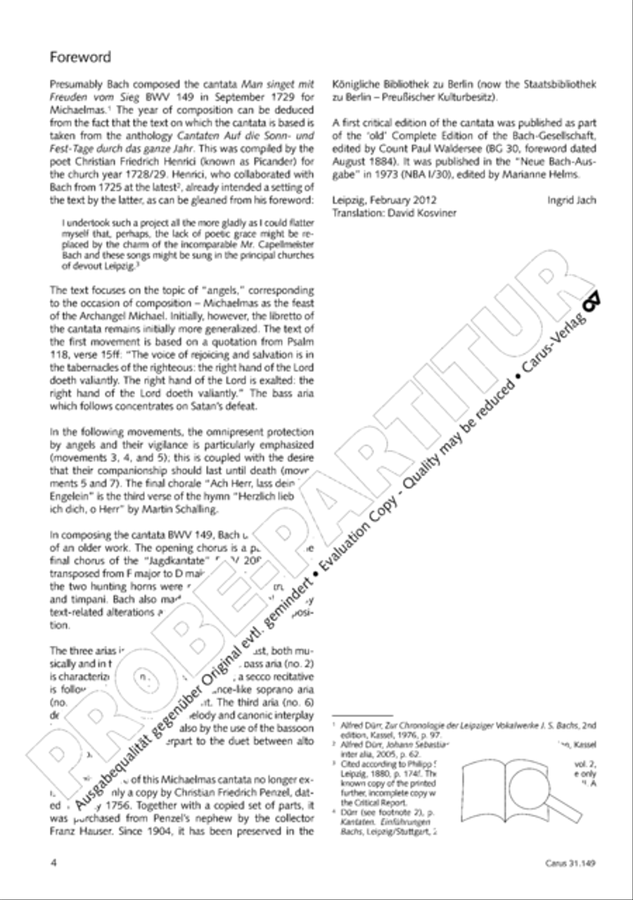 The voice of rejoicing and hope (Man singet mit Freuden vom Sieg) 4-Part scores gallery preview page 5