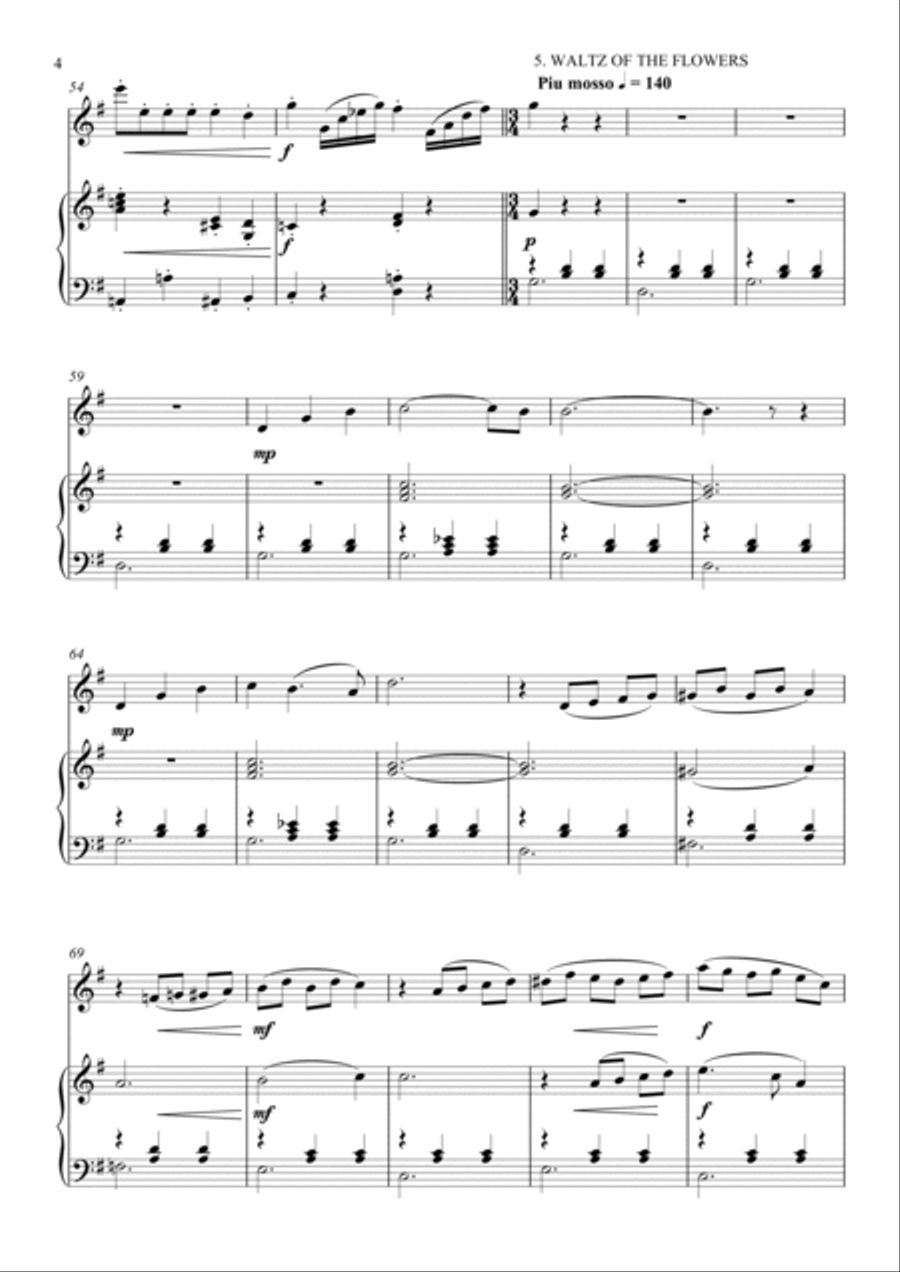 Nutcracker Medley (Flute and Piano) Chamber Music scores gallery preview page 4