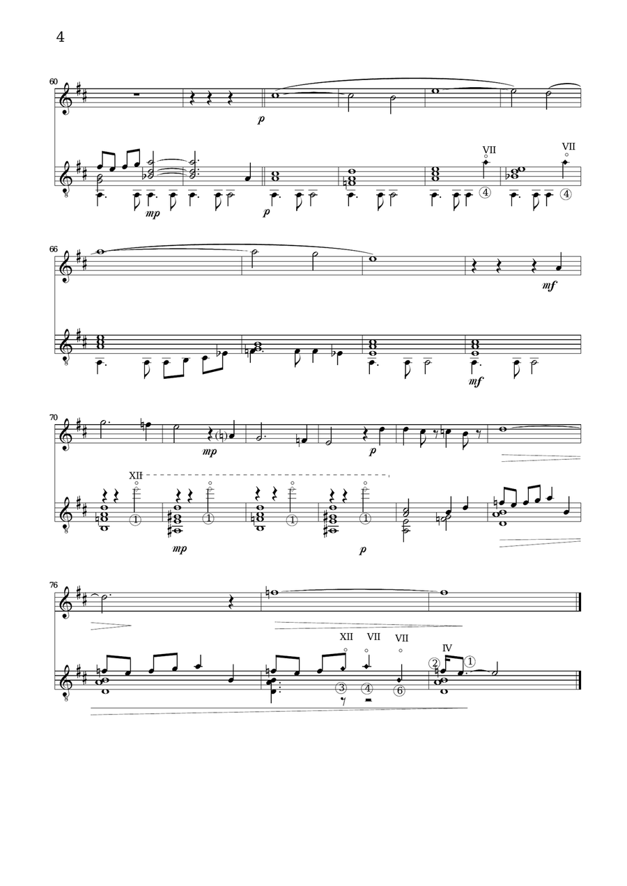 An Exmas Carol for flute and guitar Flute scores gallery preview page 4