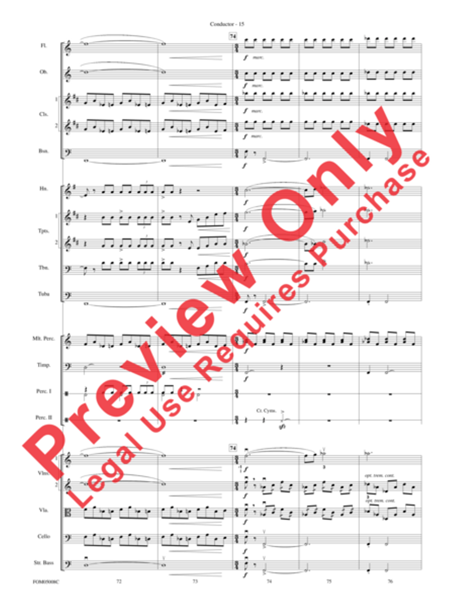 Battle of the Heroes (from Star Wars: Episode III Revenge of the Sith) Full Orchestra scores gallery preview page 45