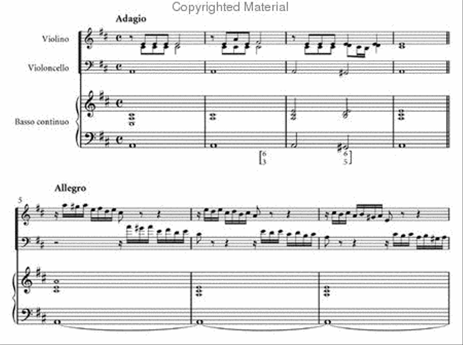 Sonata for violin, cello and basso continuo Cello scores gallery preview page 2