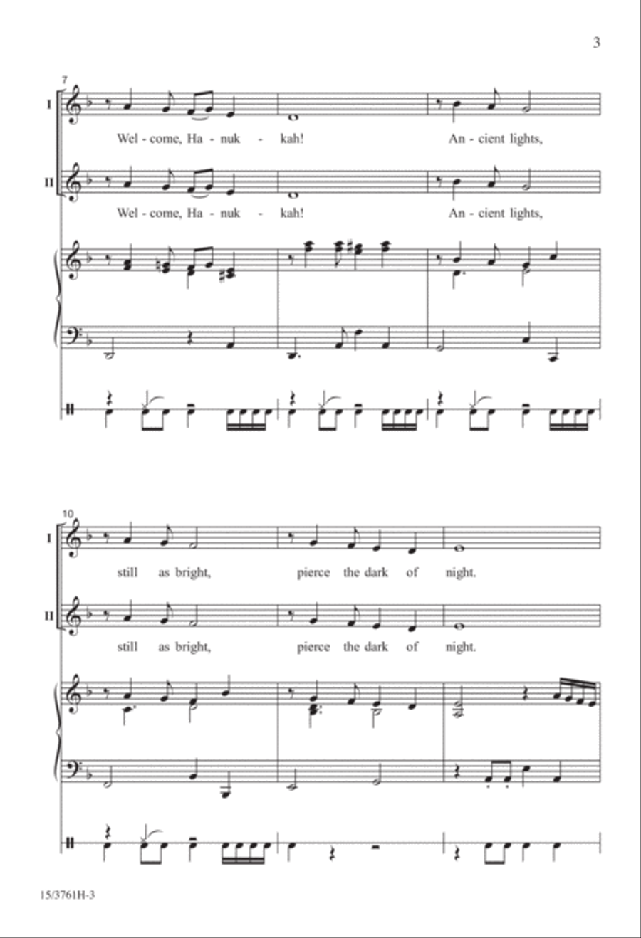 Welcome, Hanukkah! Welcome, Hanukkah! 2-Part scores gallery preview page 3