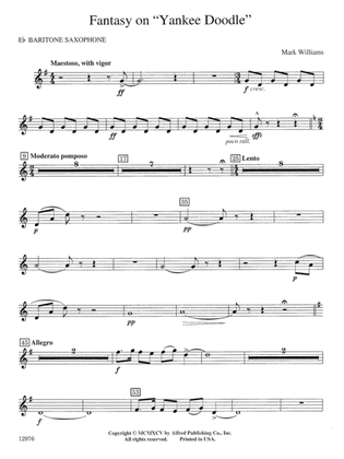 Fantasy on "Yankee Doodle": E-flat Baritone Saxophone