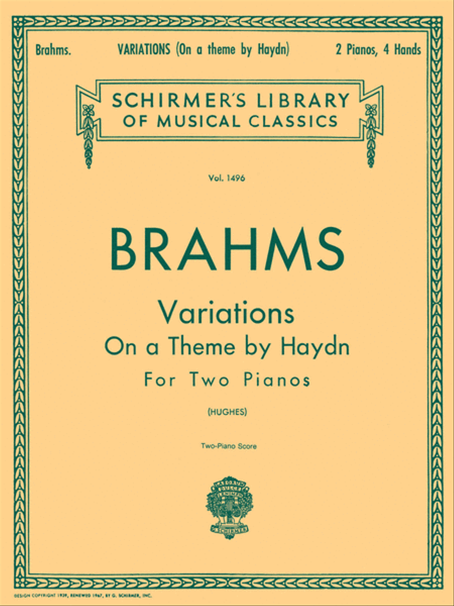 Variations on a Theme by Haydn, Op. 56b Piano Duet scores gallery preview page 1