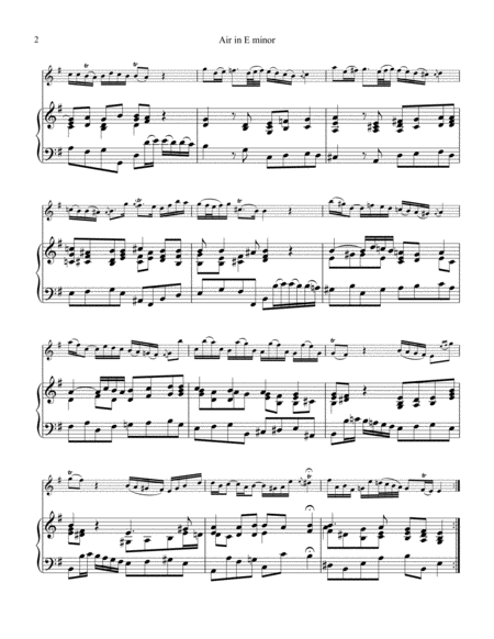 Air in E Minor for flute/violin and piano/piano trio (cello part ad lib.) image number null