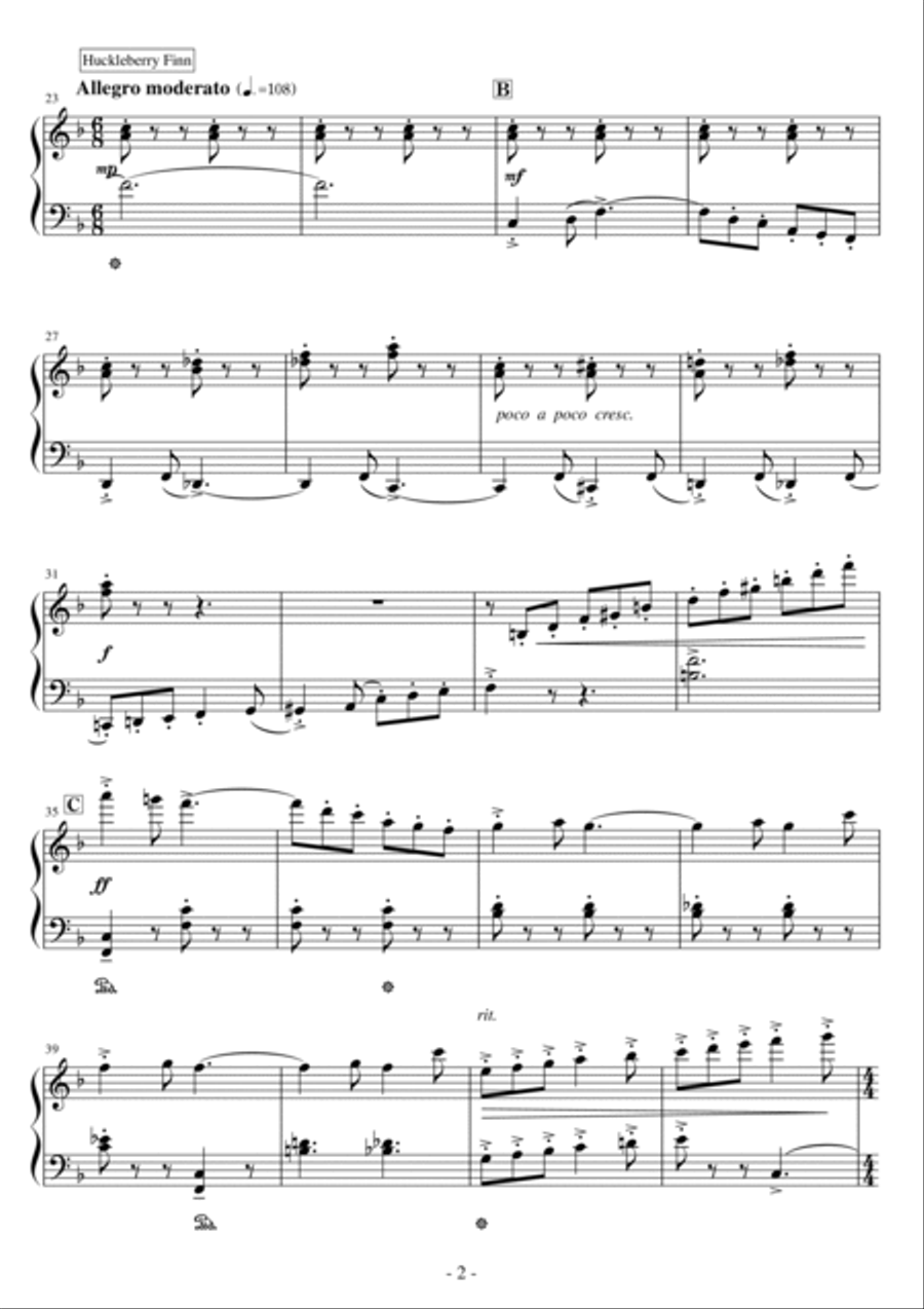 Mississippi Suite Mississippi Suite Easy Piano scores gallery preview page 2