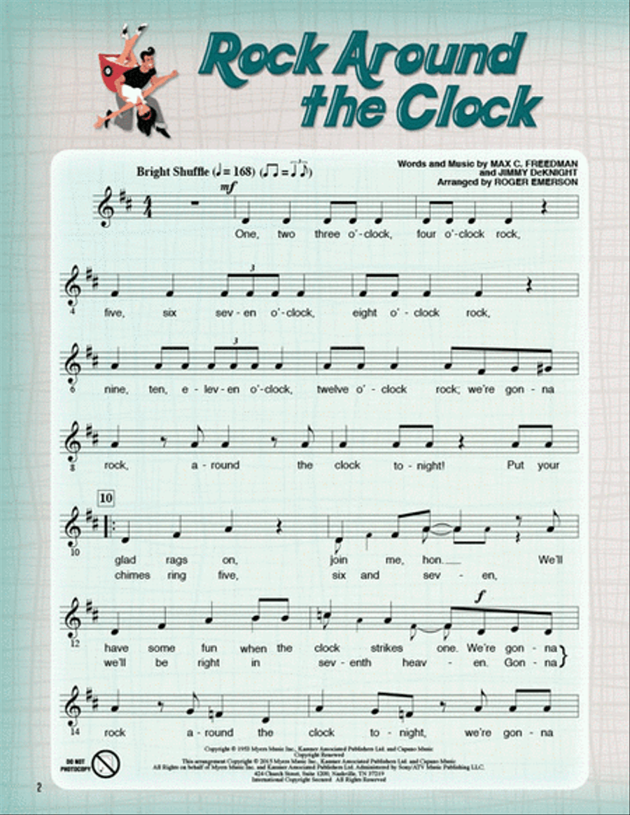 Rock Around the '50s Choir scores gallery preview page 2