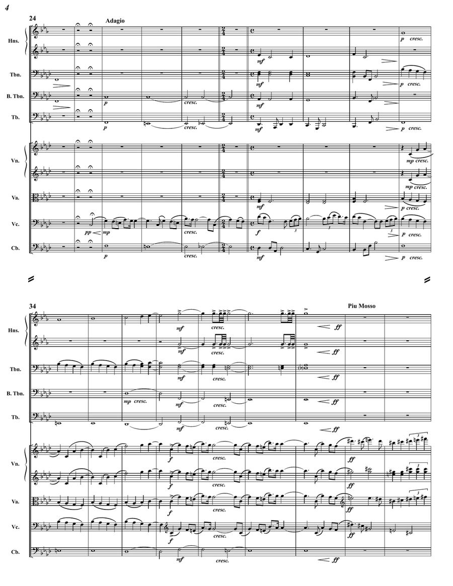 Romantic Symphony Full Score and Parts Full Orchestra scores gallery preview page 6
