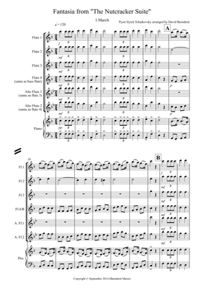 Fantasia from "The Nutcracker Suite" March for Flute Quartet