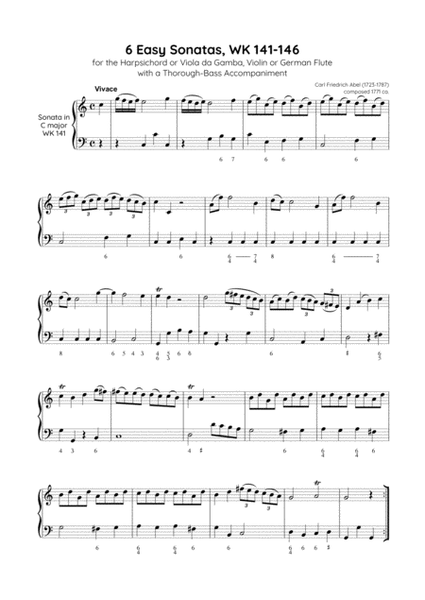 Abel - 6 Easy Sonatas, WK 141-146