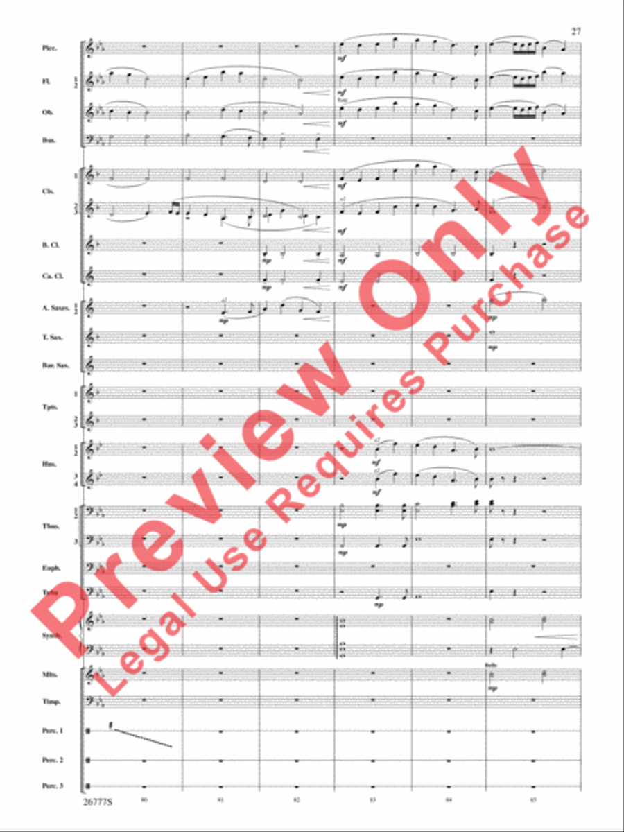 Soaring with John Williams Concert Band scores gallery preview page 28