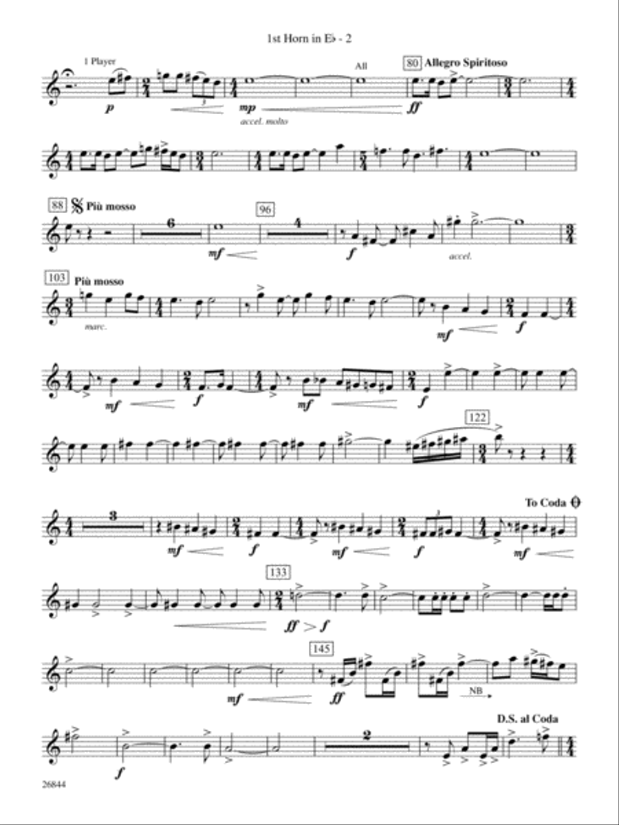 Foundation: (World Part) 1st Horn in E-flat Concert Band scores gallery preview page 2