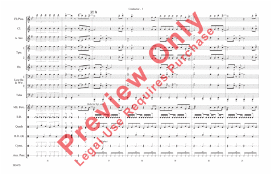 The Edge of Glory Marching Band scores gallery preview page 4