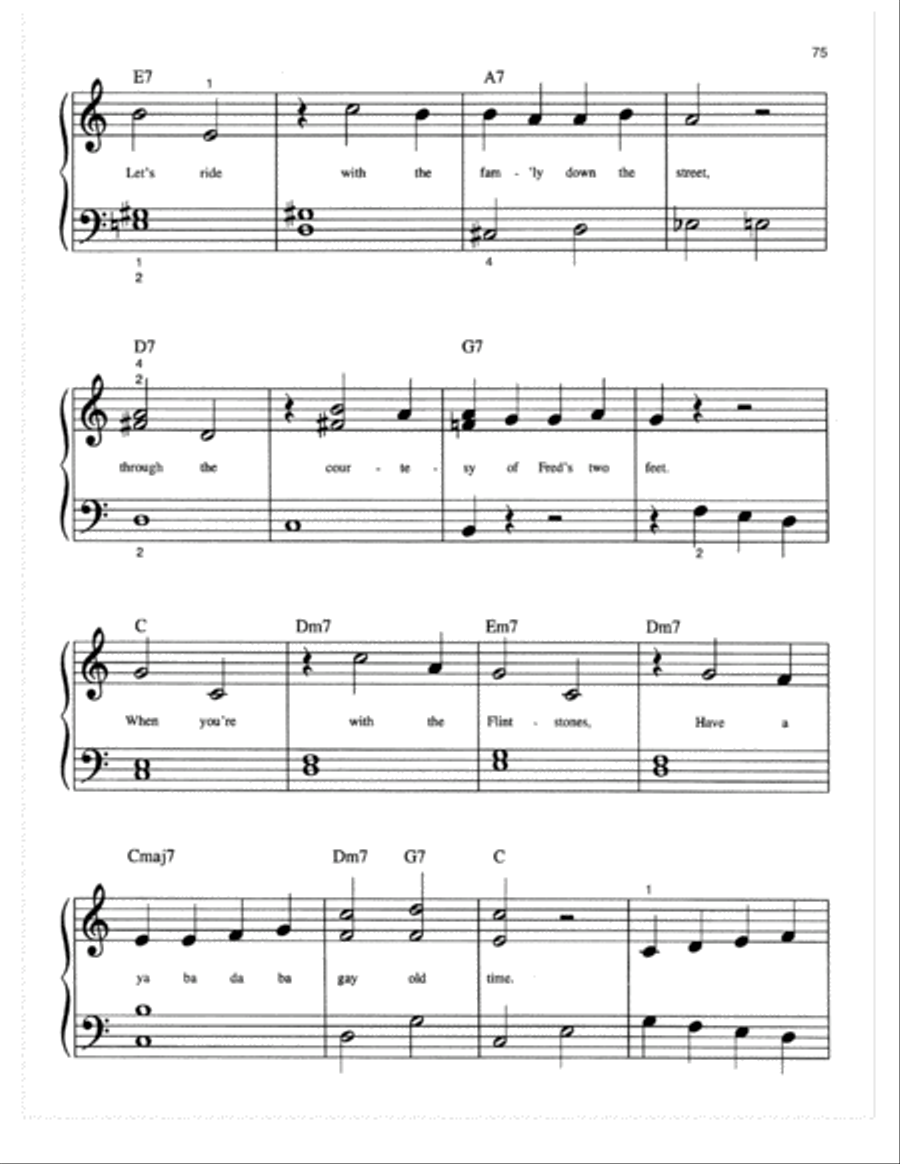 (Meet) The Flintstones Easy Piano scores gallery preview page 2