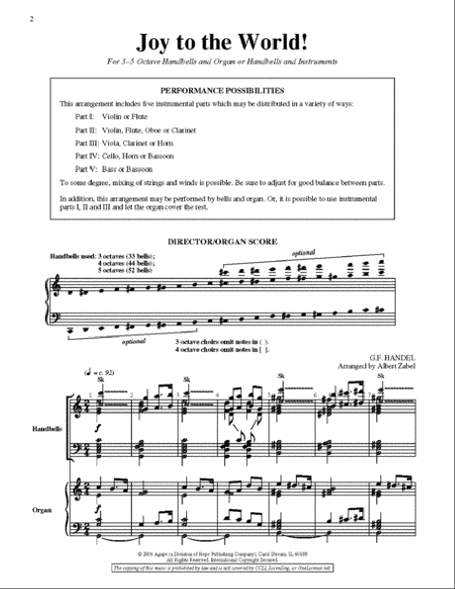 Joy to the World Joy to the World 5-Octaves scores gallery preview page 2