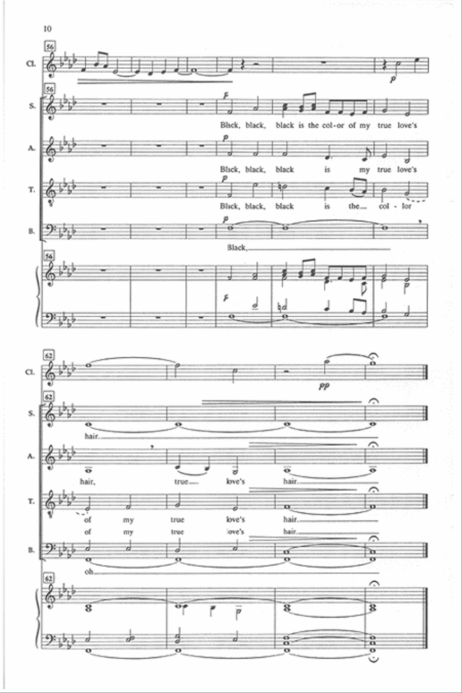 Black Is the Color of My True Love's Hair Divisi scores gallery preview page 9