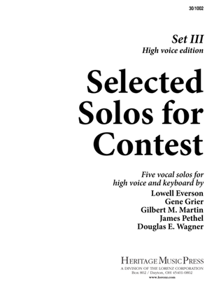 Selected Solos for Contest, Set III - High Voice