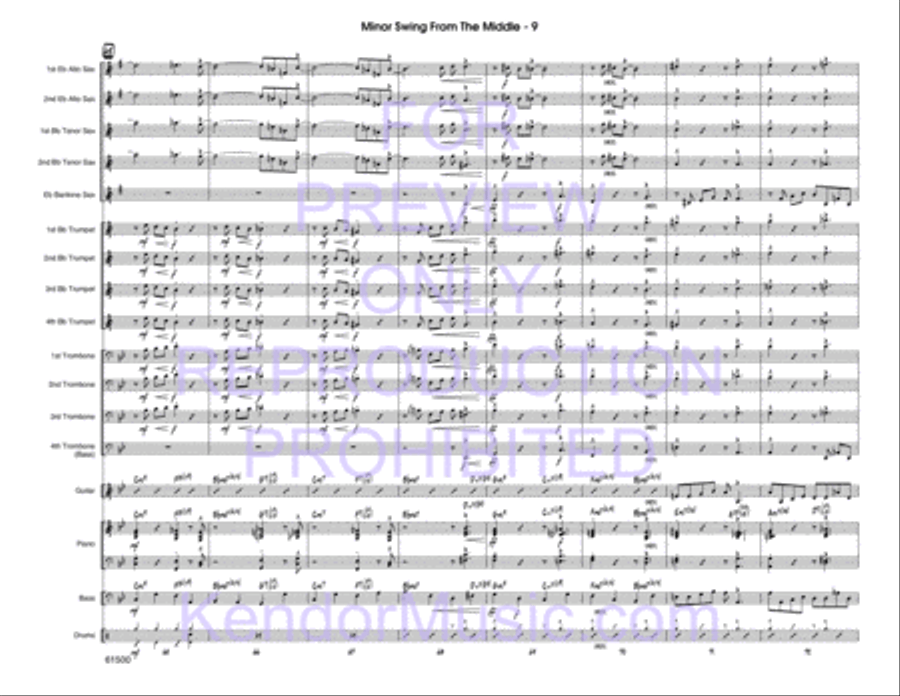 Minor Swing From The Middle Jazz Ensemble scores gallery preview page 10