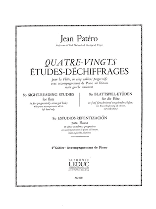 Book cover for 80 Etudes De Dechiffrages Vol.1 (flute & Piano)