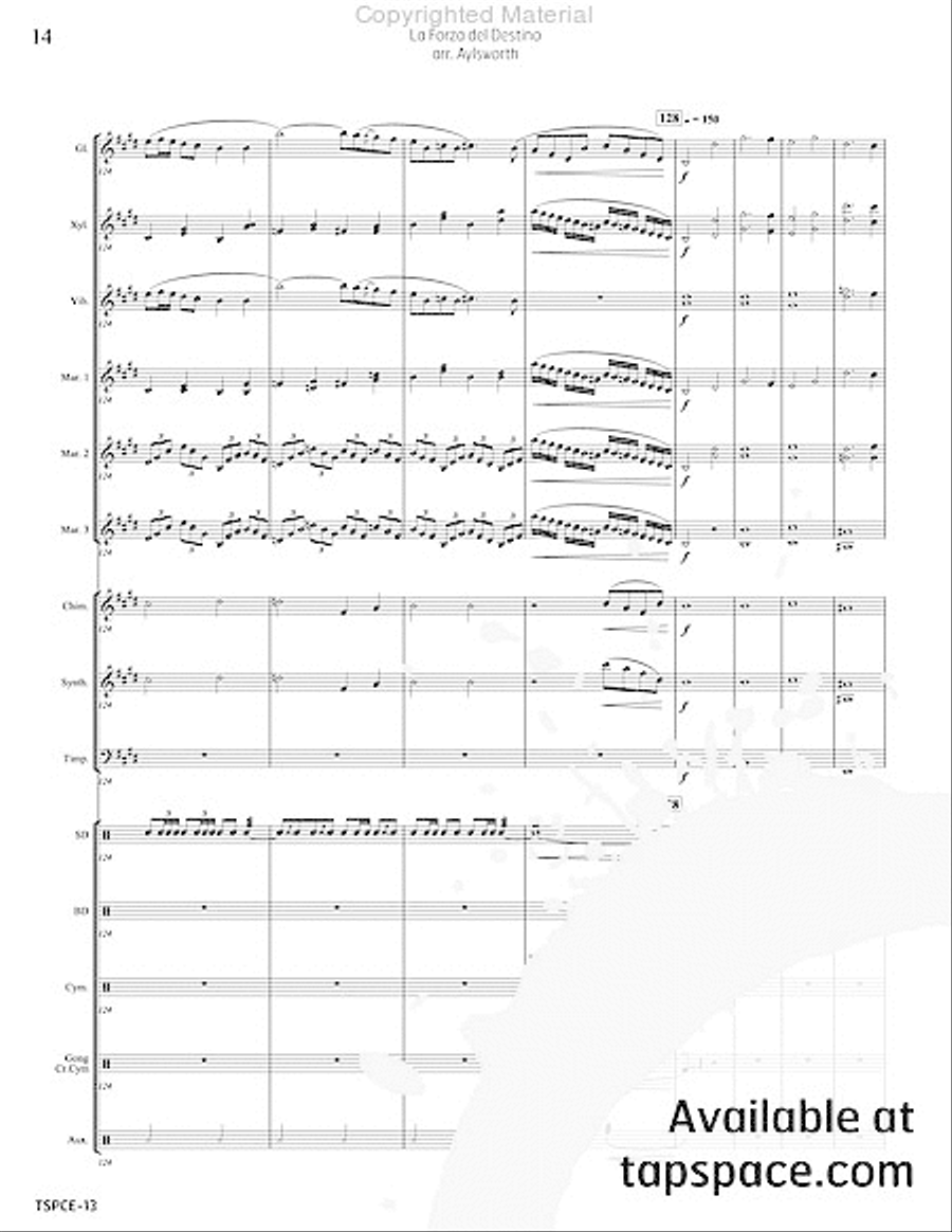 La Forza del Destino Percussion Ensemble scores gallery preview page 17