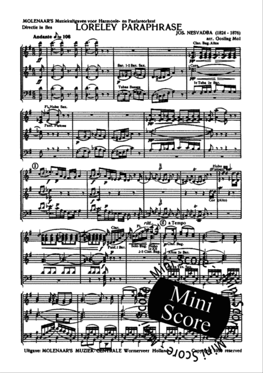 Loreley Paraphrase Concert Band scores gallery preview page 4