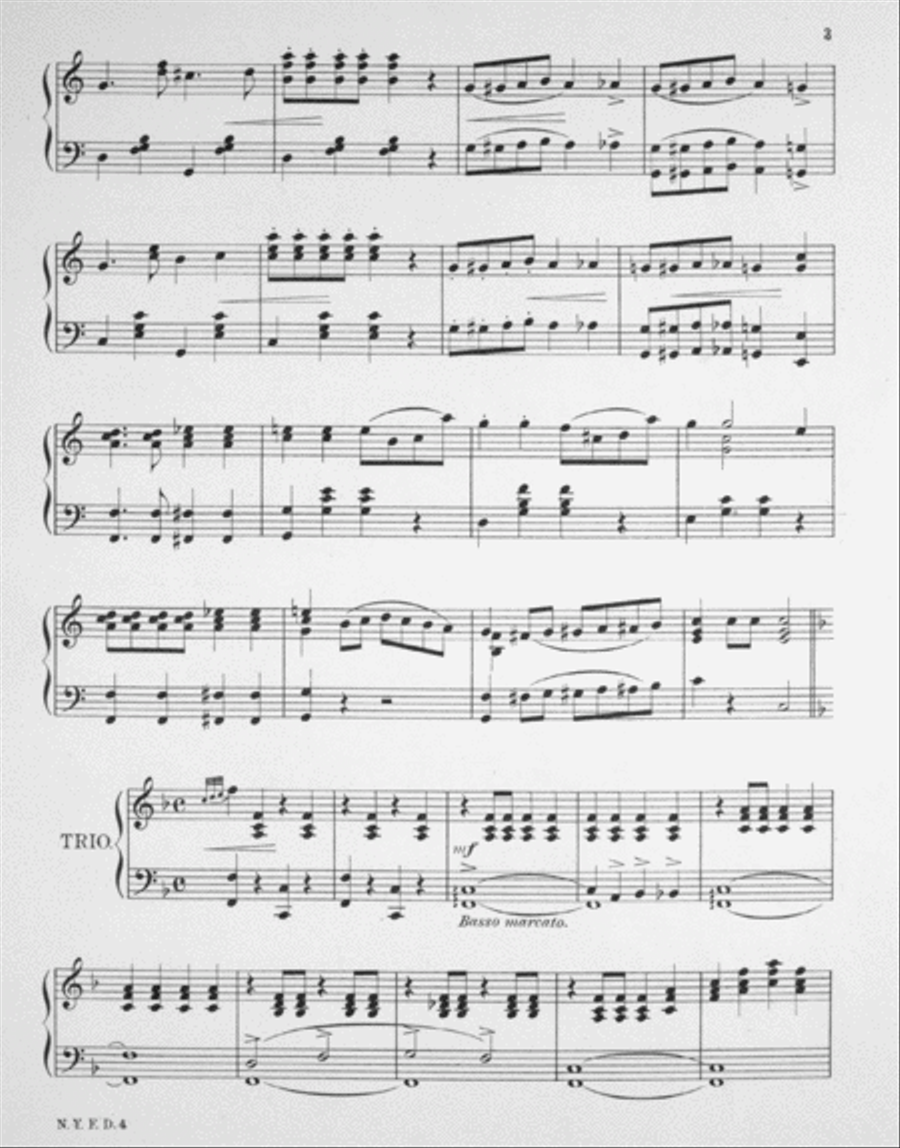 New York Fire Dept. March & Two Step Piano Solo scores gallery preview page 3