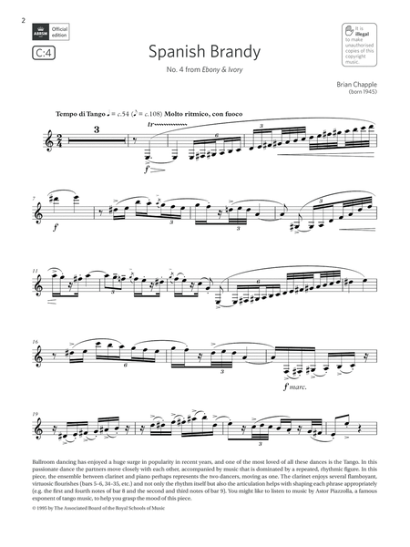 Spanish Brandy (No4 from Ebony & Ivory)(Grade 6 List C4 from the ABRSM Clarinet syllabus from 2022)