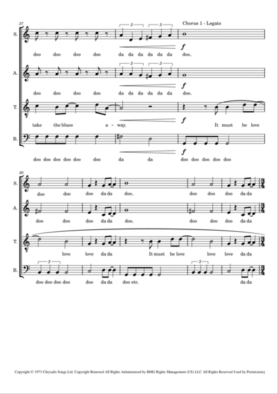 It Must Be Love 4-Part scores gallery preview page 5