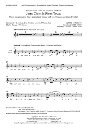 Book cover for Jesus Christ Is Risen Today (Choral Score)