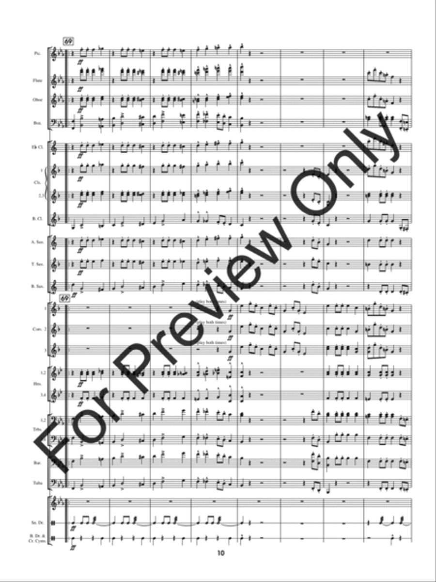 Pathfinder Of Panama Concert Band scores gallery preview page 13