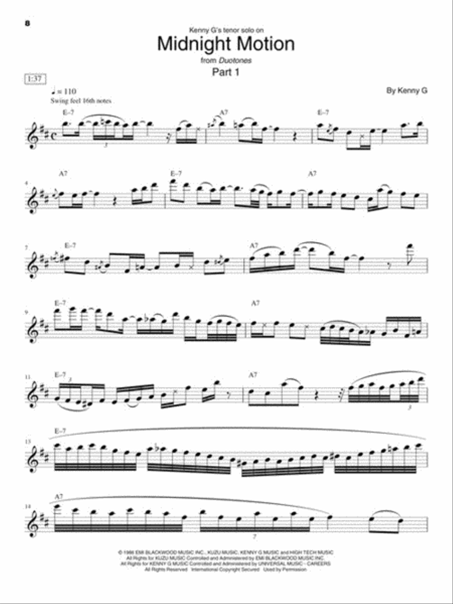Famous Saxophone Solos Saxophone Solo scores gallery preview page 6