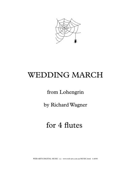 WEDDING MARCH from Lohengrin for 4 flutes - WAGNER image number null