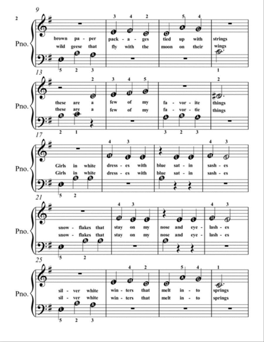 My Favorite Things My Favorite Things Easy Piano scores gallery preview page 2