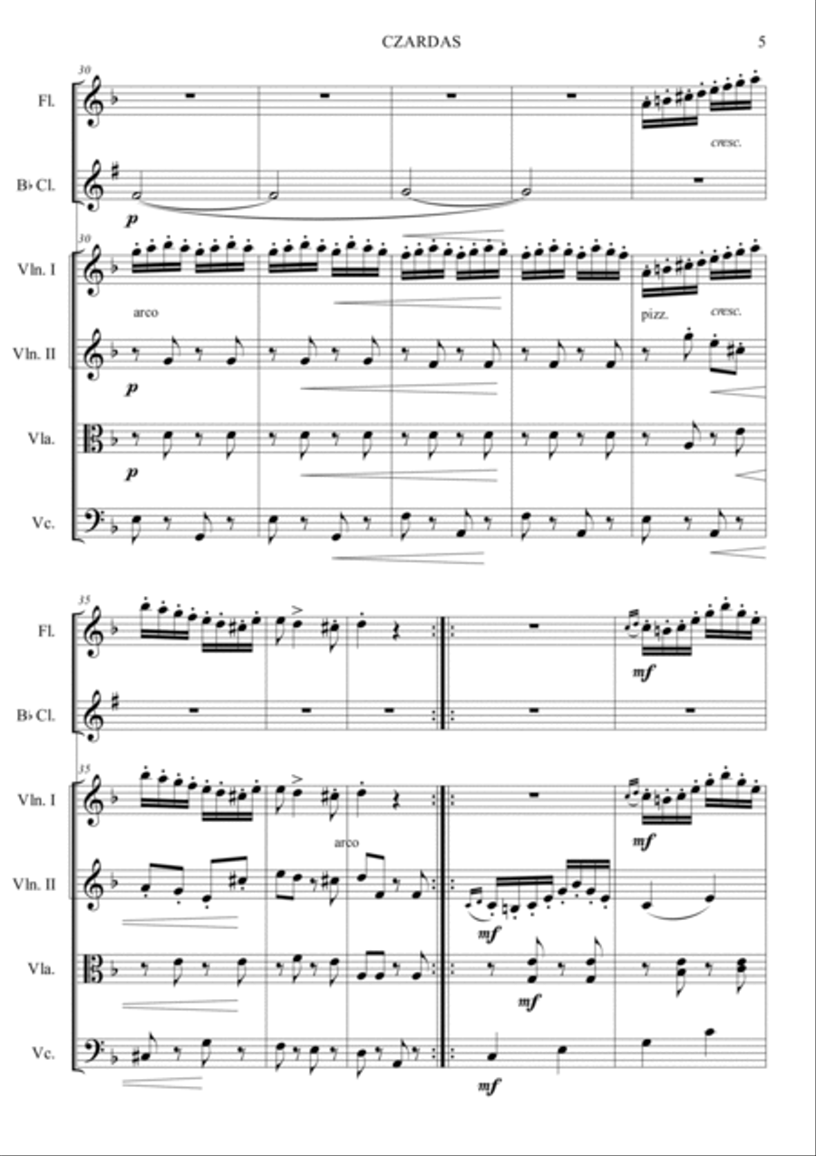 Czardas Czardas Orchestra scores gallery preview page 5