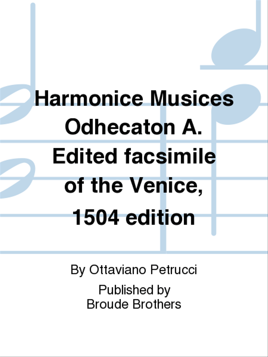 Harmonice Musices Odhecaton A. CF 7. Voice scores gallery preview page 1