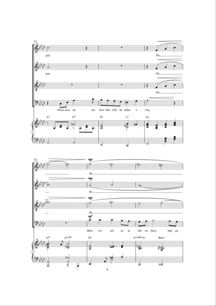 Have Yourself A Merry Little Christmas (arr. Thomas Lydon) 4-Part scores gallery preview page 3