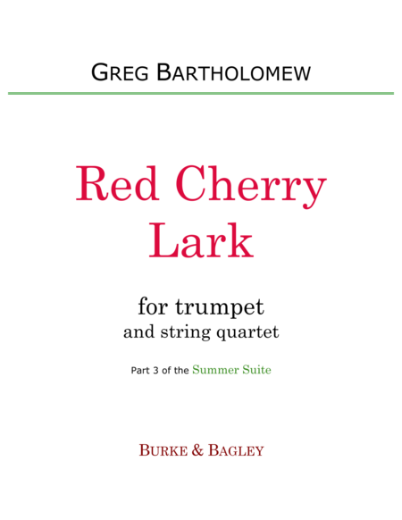 Red Cherry Lark (trumpet & string quartet) image number null
