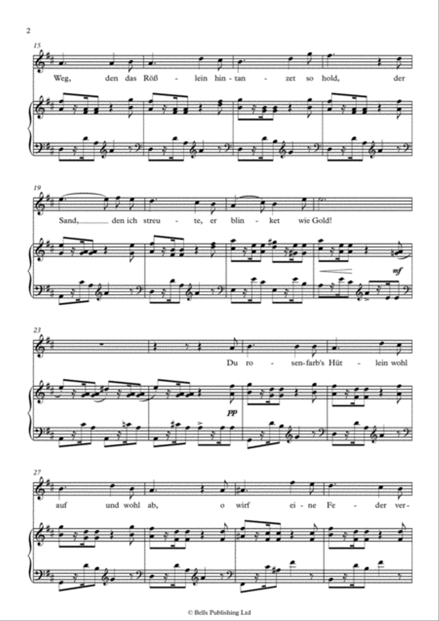 Der Gartner (Original key. D Major) Voice Solo scores gallery preview page 2