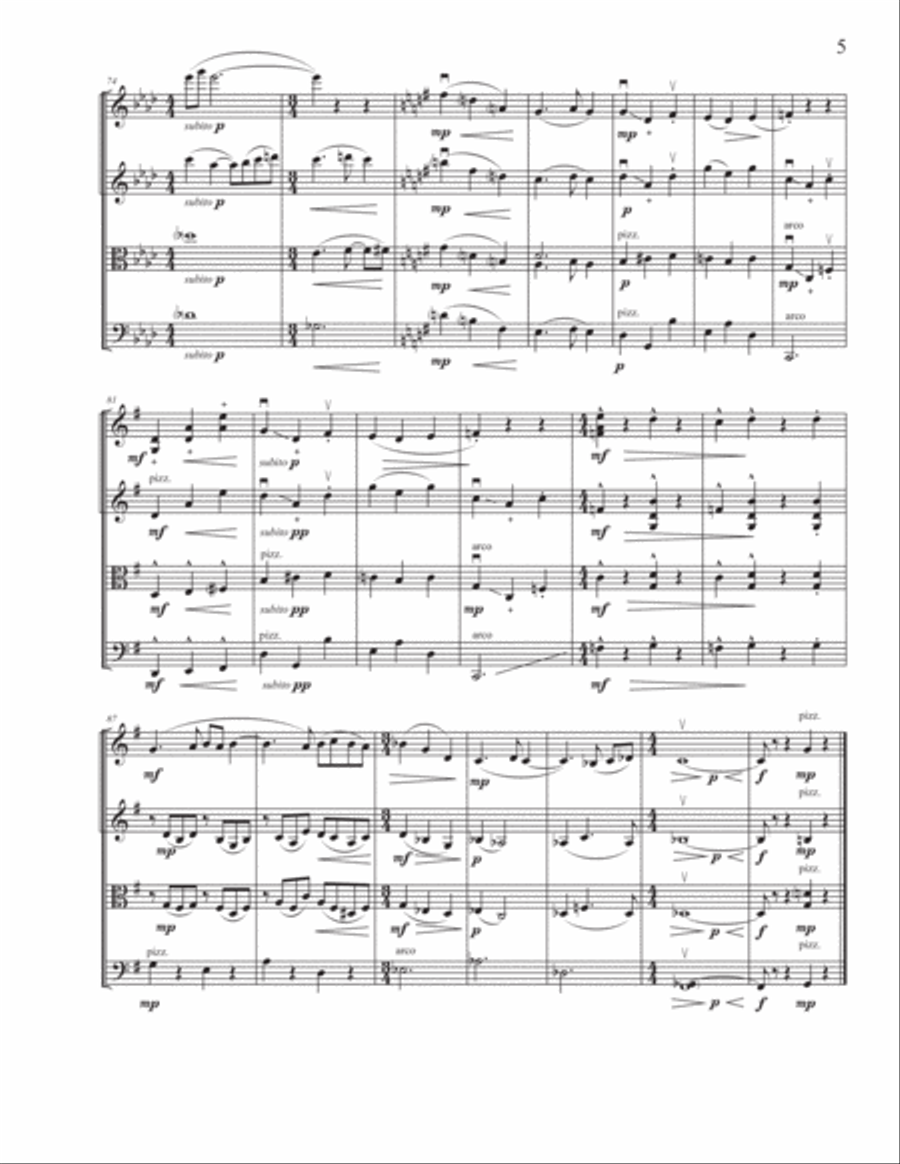 Anything Else Will Do String Quartet scores gallery preview page 5