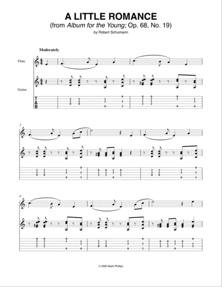 A Little Romance (Album for the Young) Flute scores gallery preview page 1