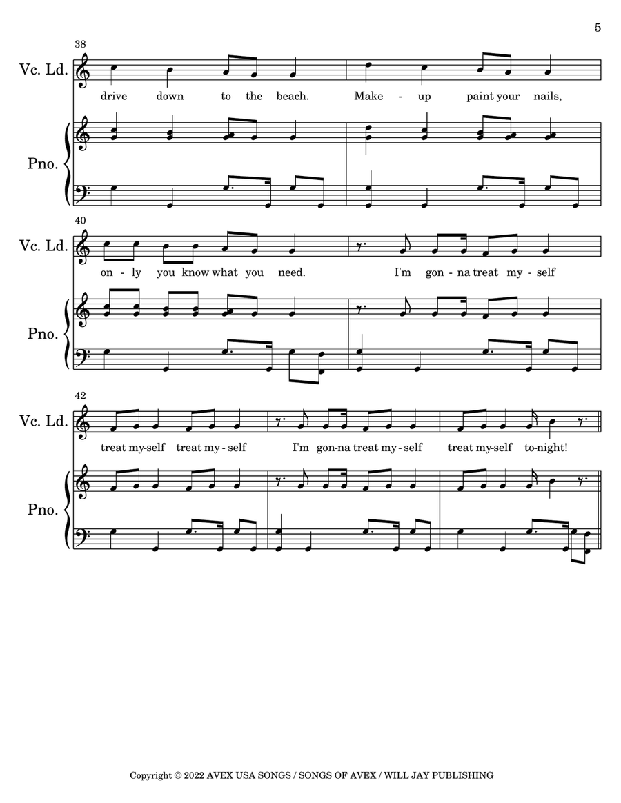 Treat Myself Voice scores gallery preview page 5