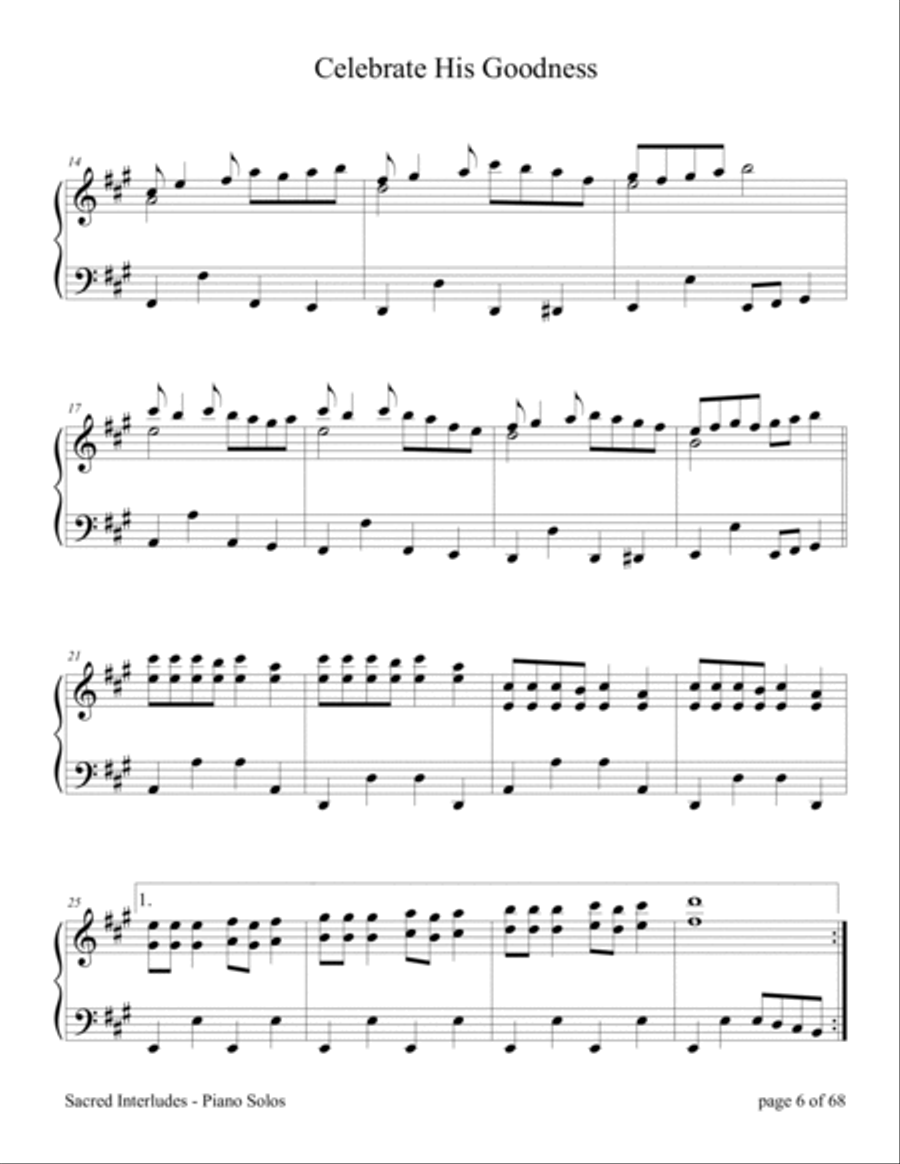 Sacred Interludes (A Collection of 20 Original Piano Solos) Piano Solo scores gallery preview page 6