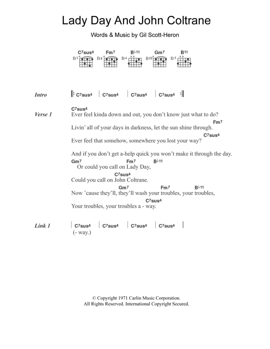 Lady Day And John Coltrane Acoustic Guitar scores gallery preview page 1