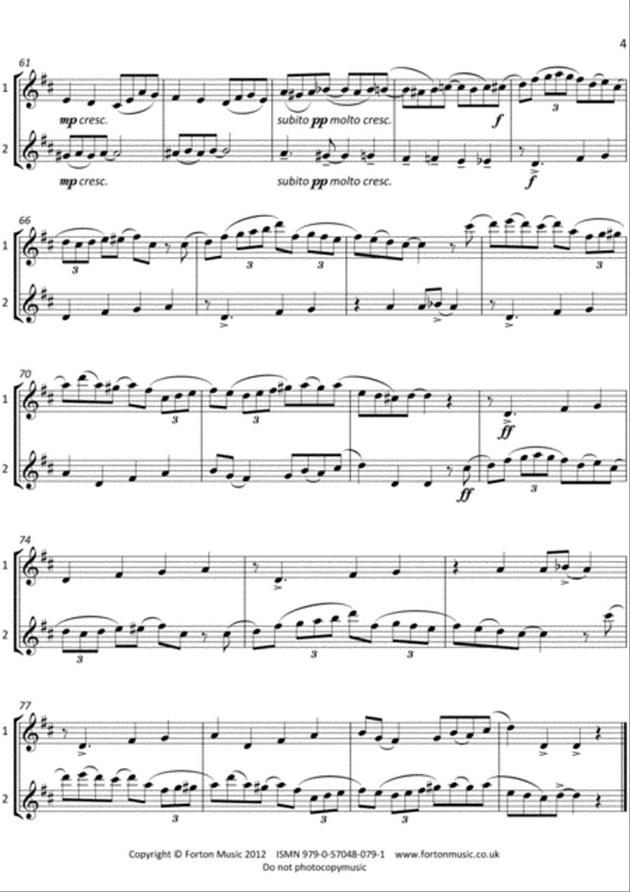 GCSEasy Sax Duets Woodwind Duet scores gallery preview page 5