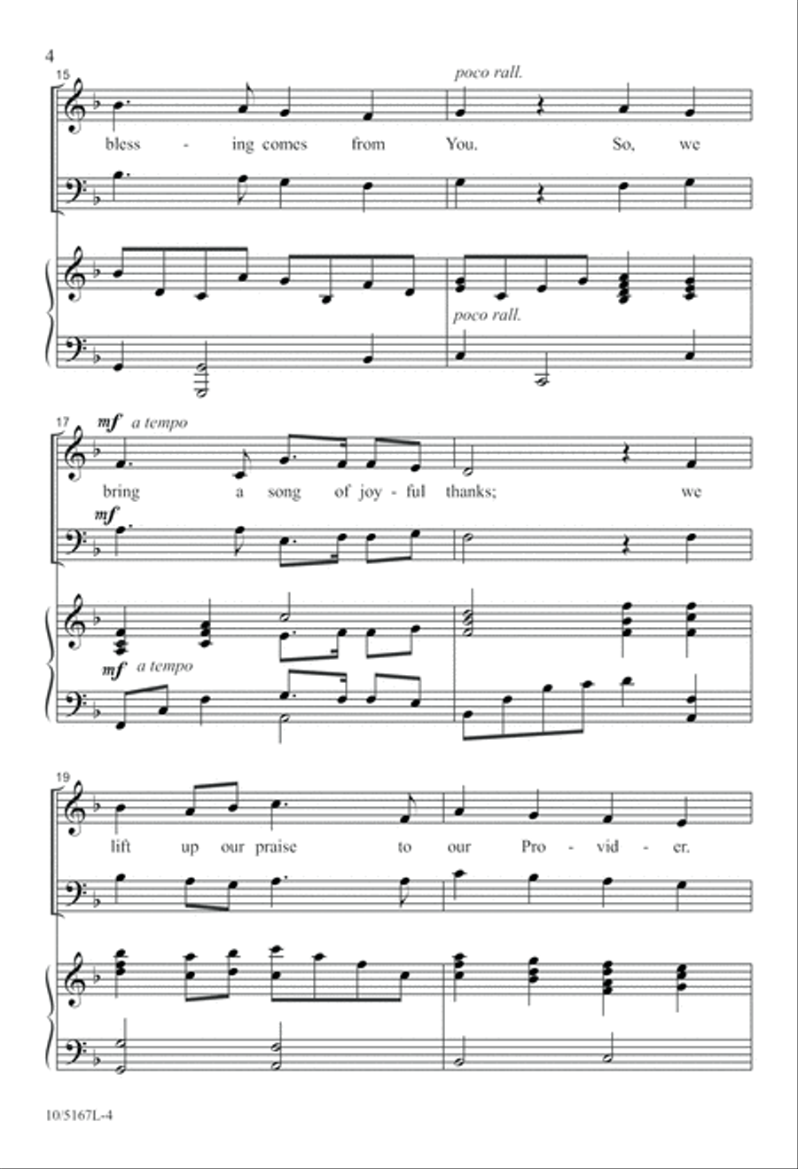 Song of Joyful Thanks 2-Part scores gallery preview page 4