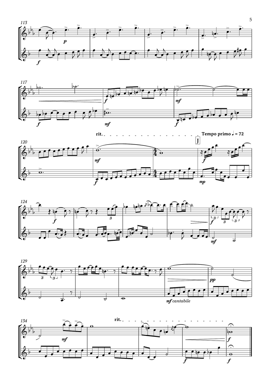 Bohemian Rhapsody Woodwind Duet scores gallery preview page 6